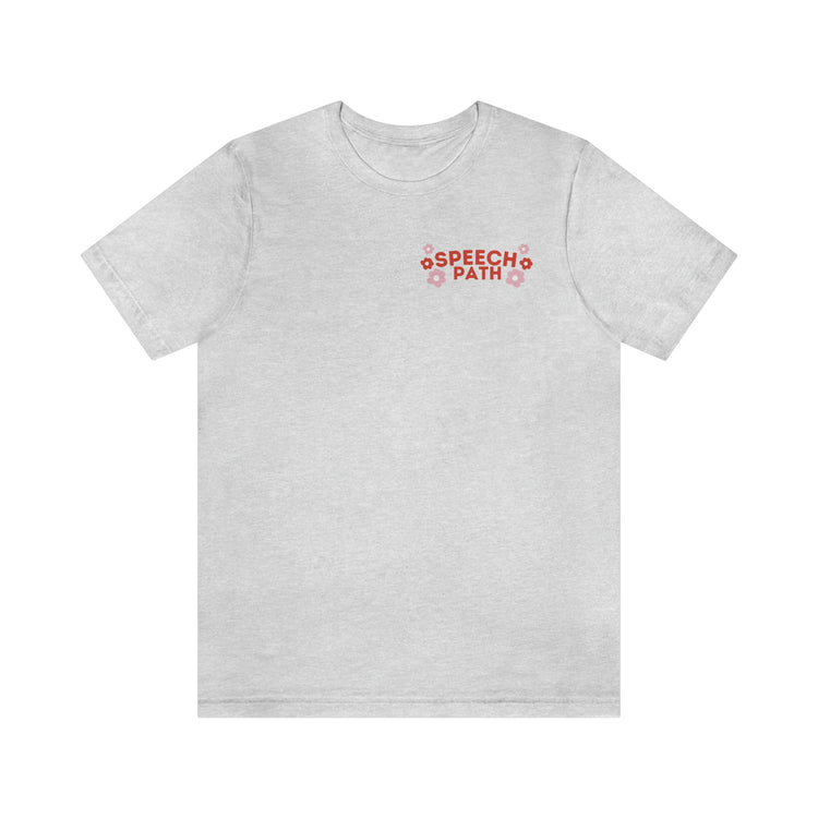 speech path retro flower short sleeve tee