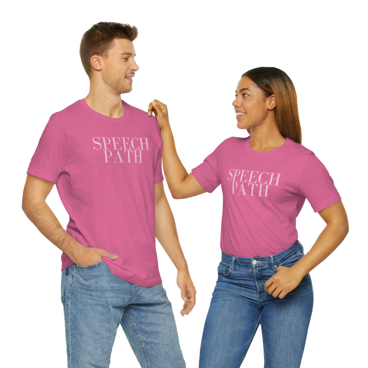 SIMPLE SPEECH PATH RED/PINK short sleeve tee