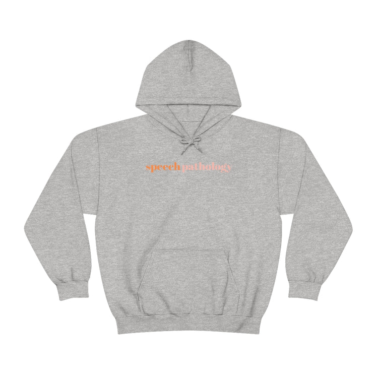 simple speech pathology orange hoodie