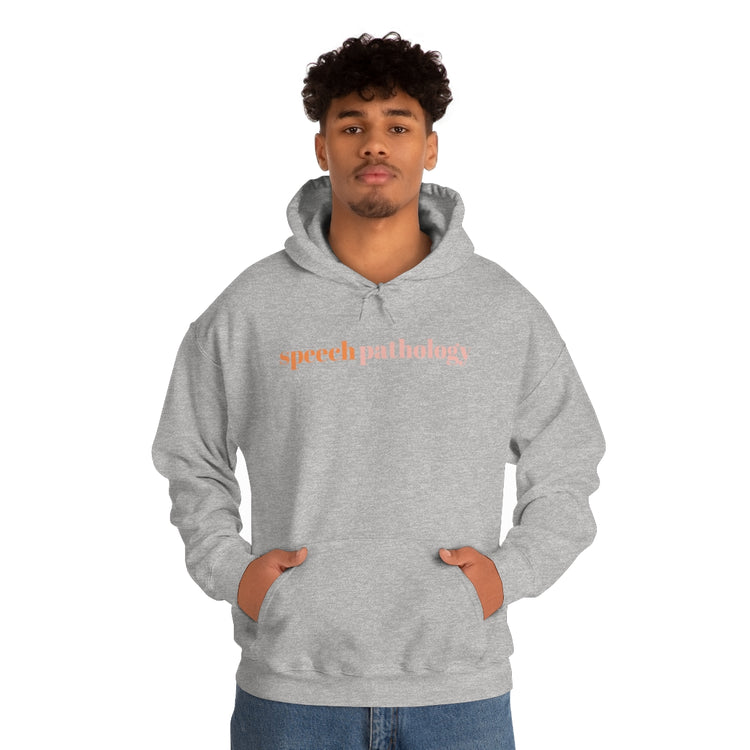 simple speech pathology orange hoodie