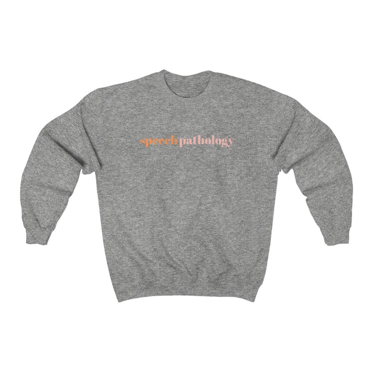 orange simple speech pathology crewneck