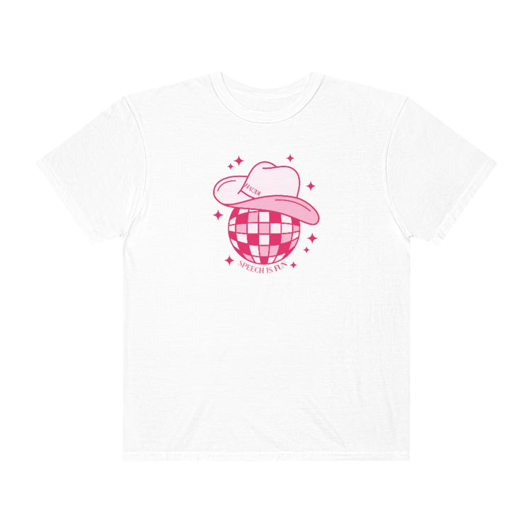 cowboy disco speech is fun comfort colors tee