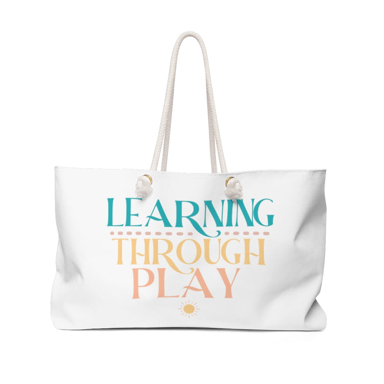 learning through play weekender tote
