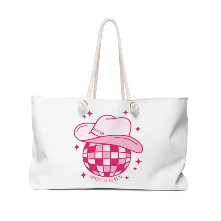 cowboy disco speech path weekender tote