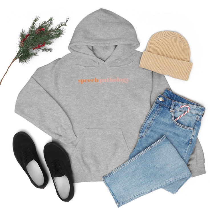 simple speech pathology orange hoodie