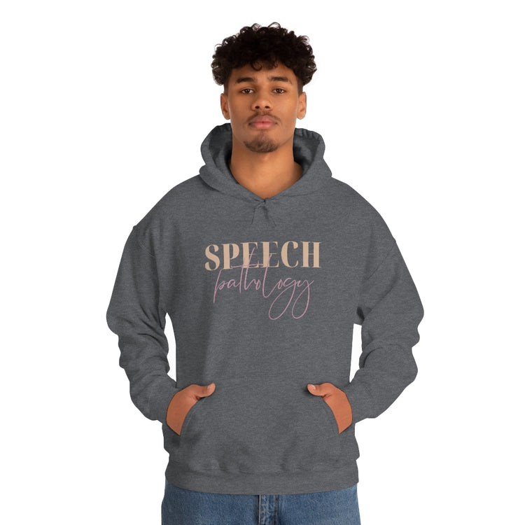speech pathology neutral and purple hoodie