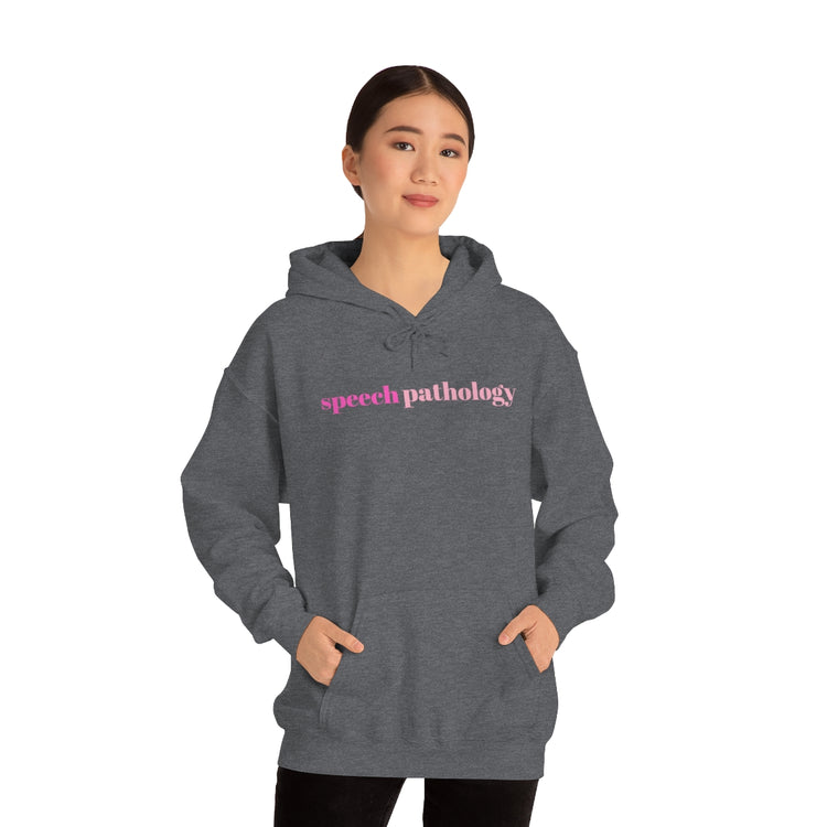simple speech pathology pink hoodie