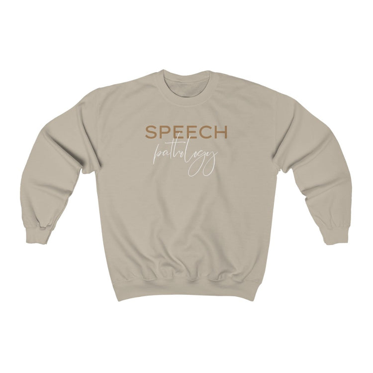 speech pathology sand neutral crewneck