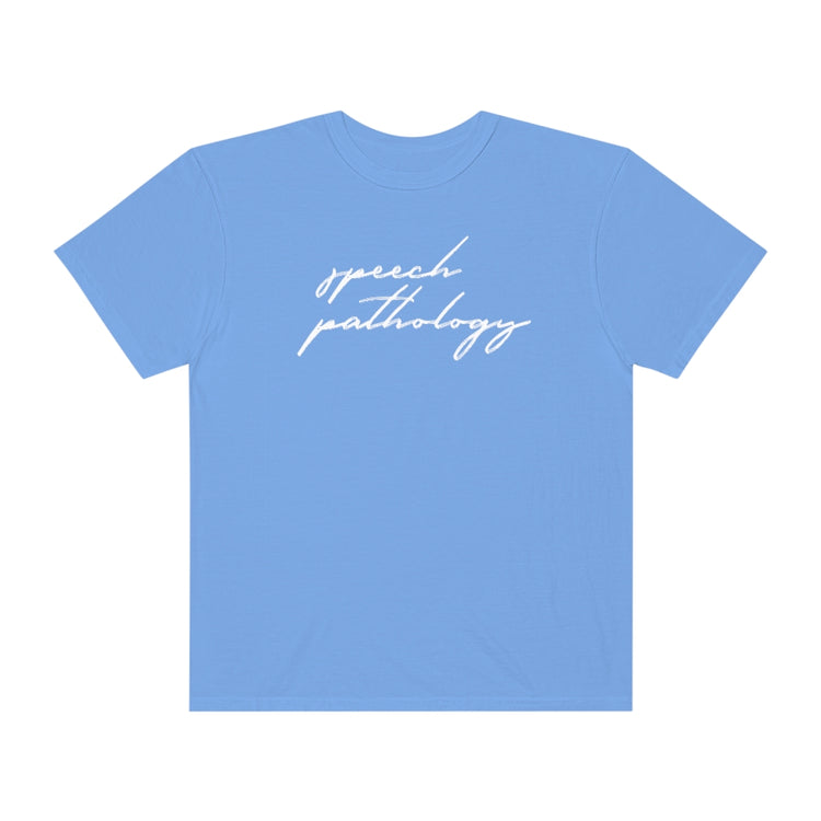 speech pathology cursive comfort colors tee