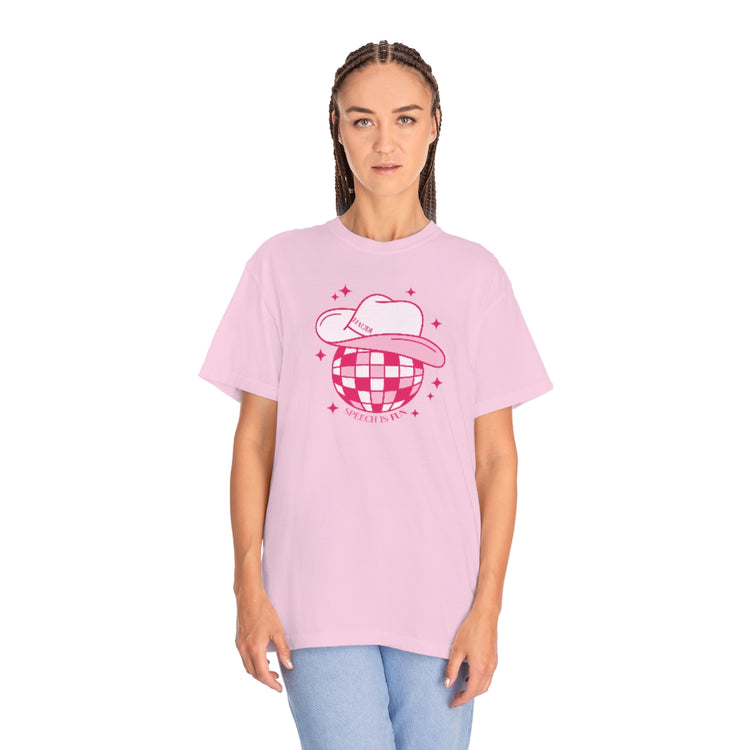 cowboy disco speech is fun comfort colors tee