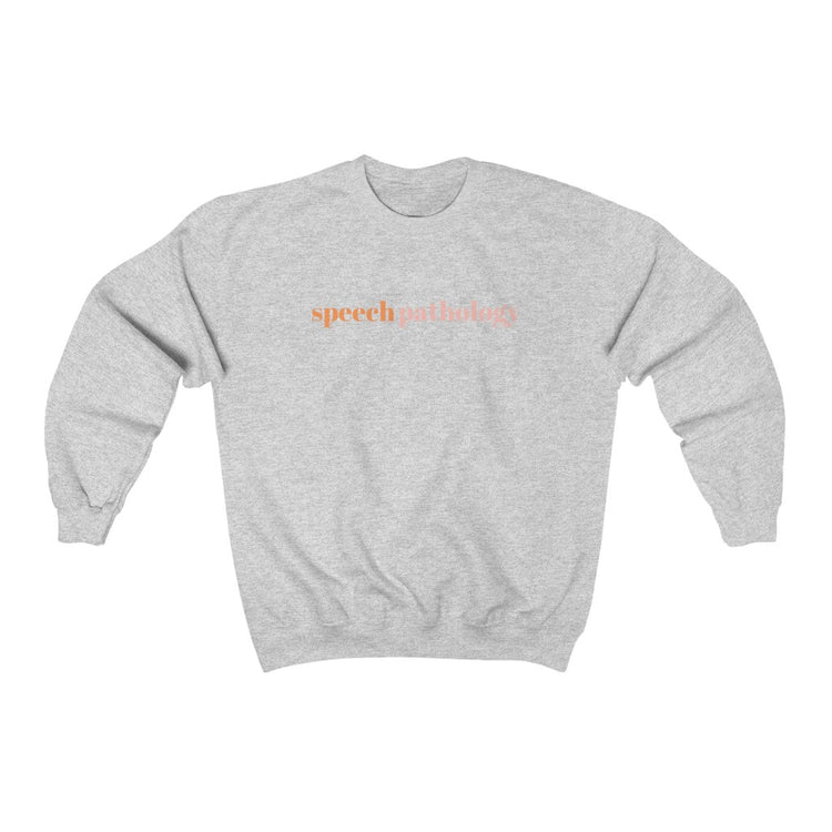 orange simple speech pathology crewneck