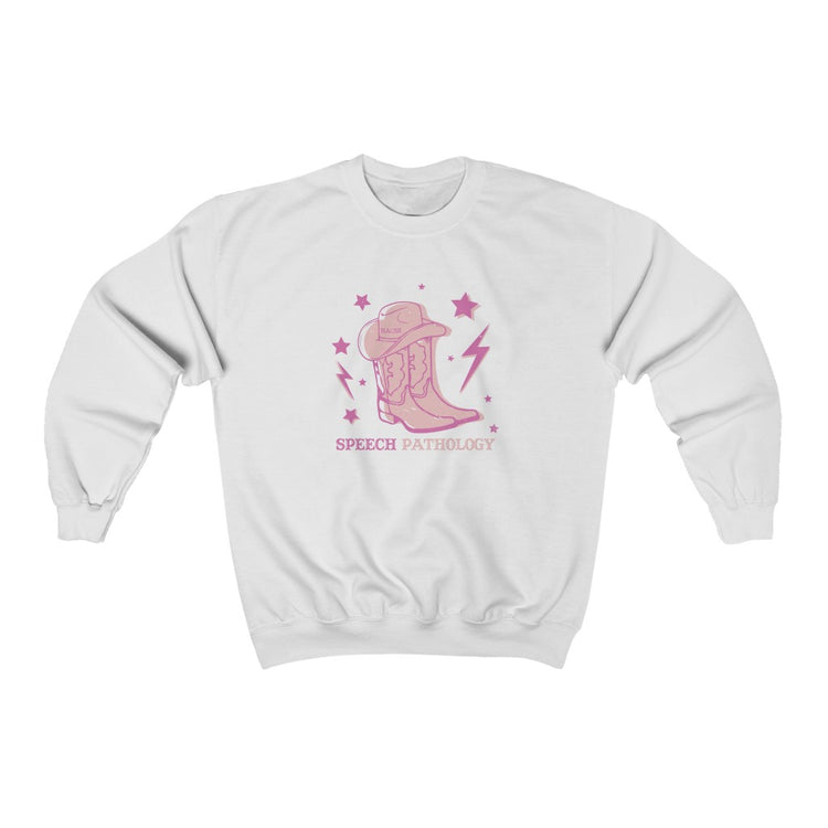 cowboy boots speech path crewneck