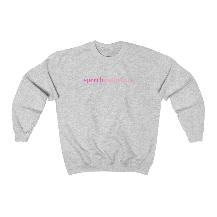 pink simple speech pathology crewneck