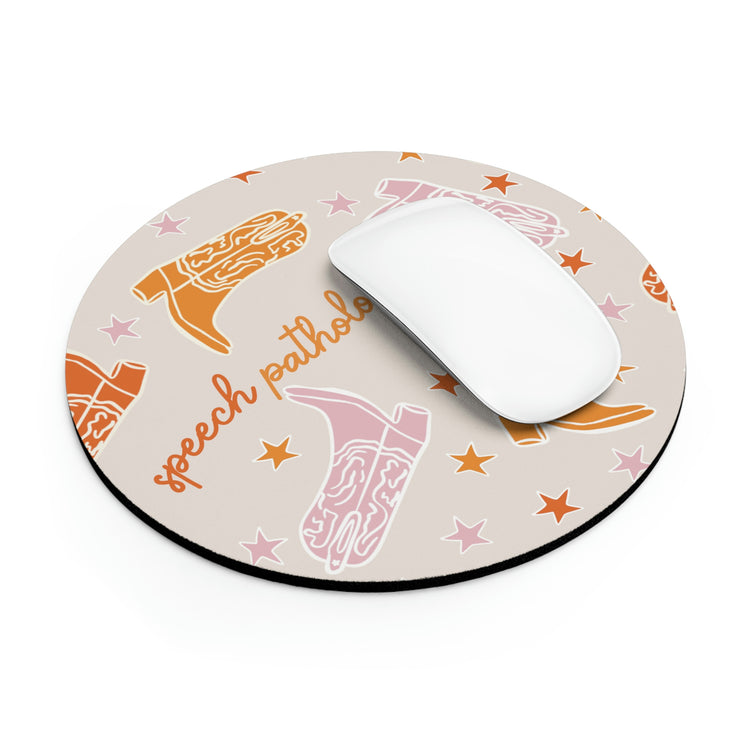 speech pathology boots mouse pad