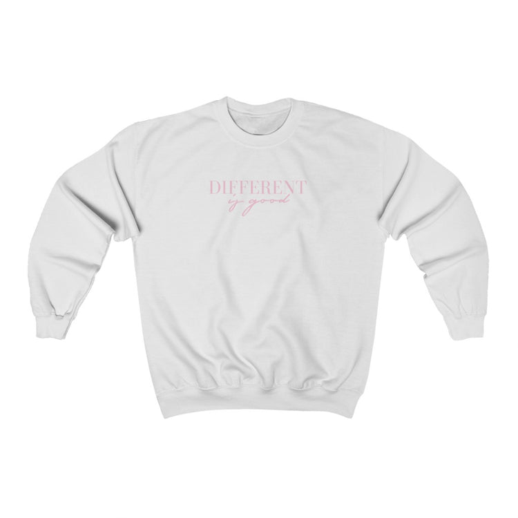 pink different is good crewneck
