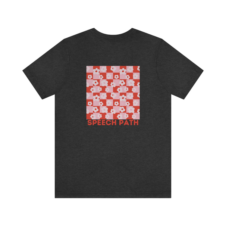 speech path retro flower short sleeve tee