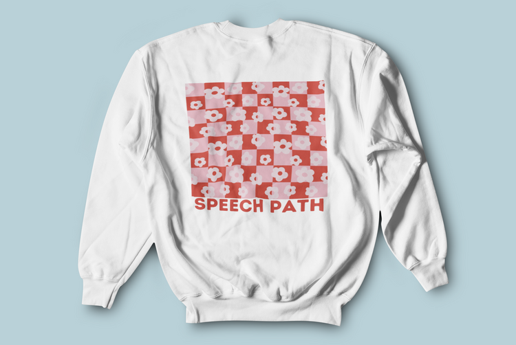 speech path retro flower crewneck