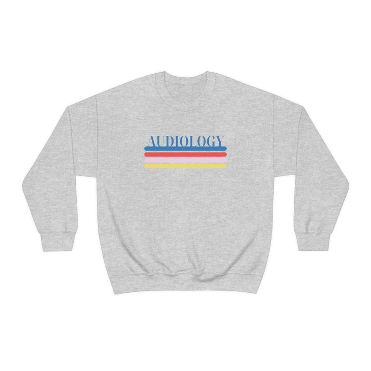 colorful lines audiology crewneck