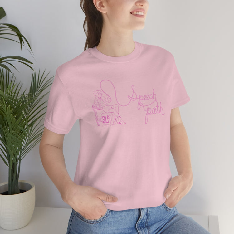 cowgirl rope speech path short sleeve tee
