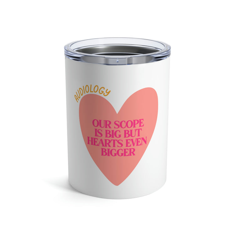 audiology heart scope 10oz tumbler