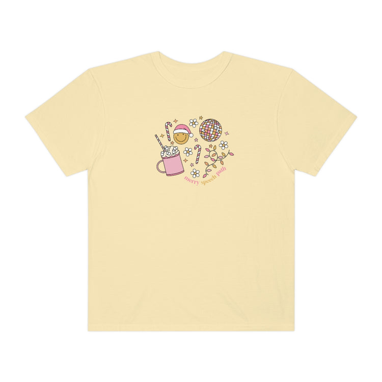 festive merry speech path comfort colors tee