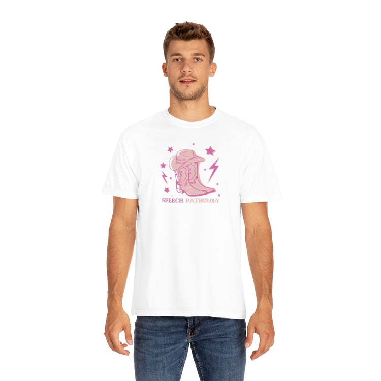 cowboy boots speech path comfort colors tee