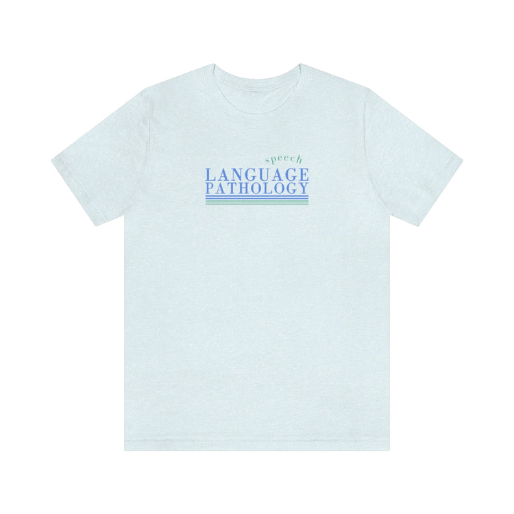 simple speech pathology lines short sleeve tee