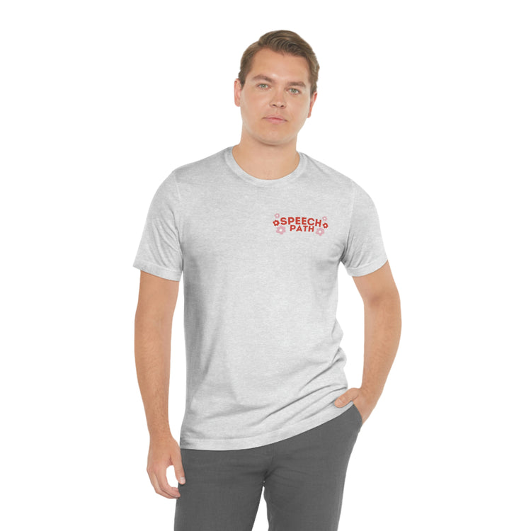 speech path retro flower short sleeve tee