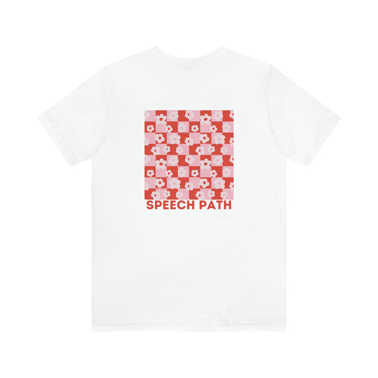 speech path retro flower short sleeve tee