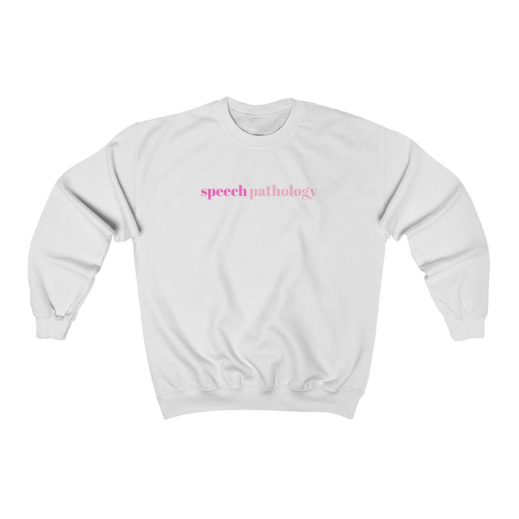 pink simple speech pathology crewneck
