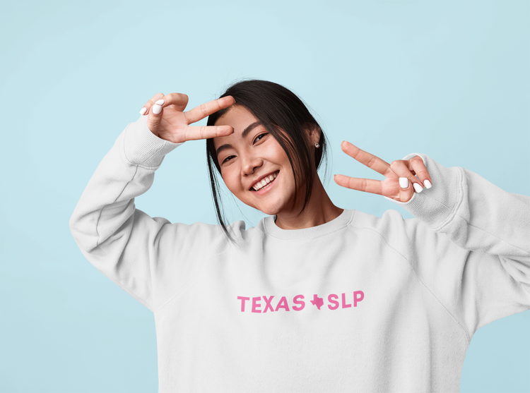 simple custom state SLP crewneck