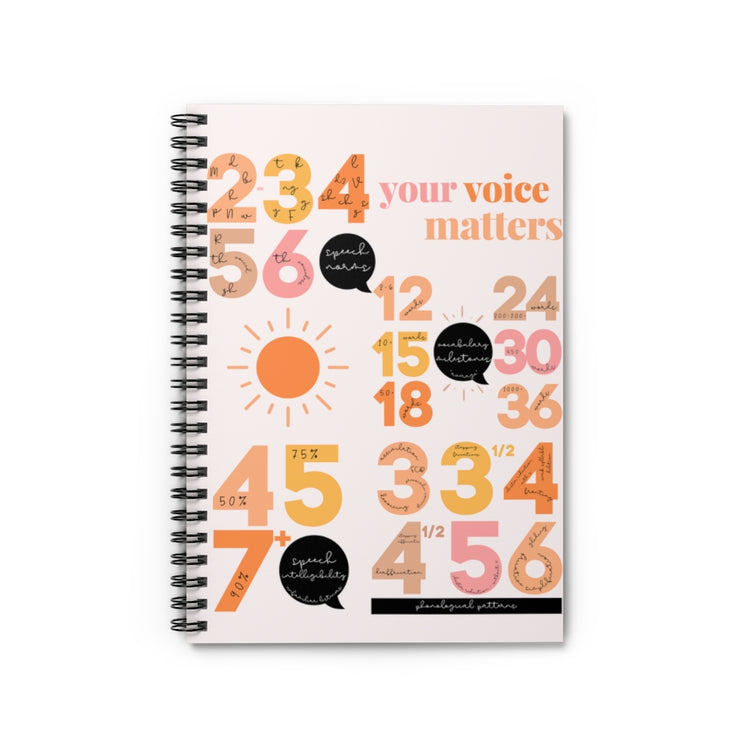 SLP norms notebook - ruled line