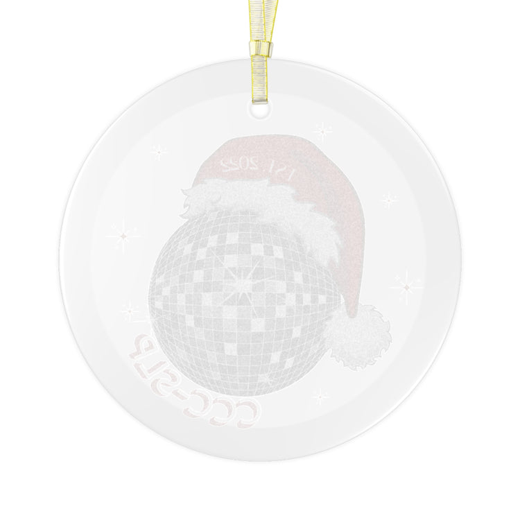 santa disco CCC-SLP est. 2022 glass ornament
