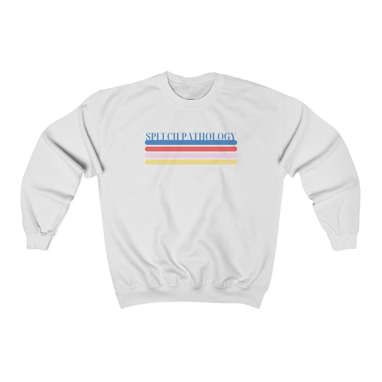 colorful lines speech pathology crewneck sweatshirt