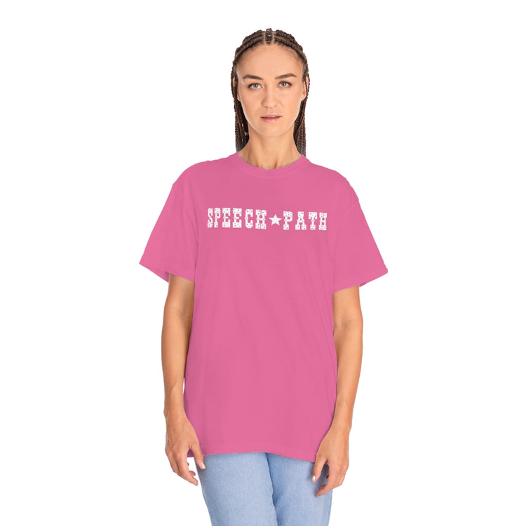 speech path western comfort colors tee