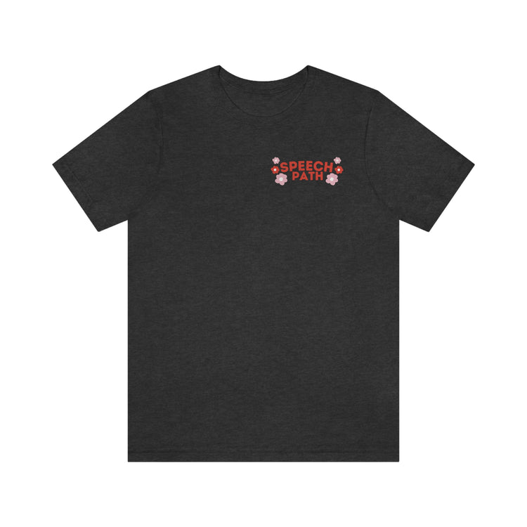 speech path retro flower short sleeve tee