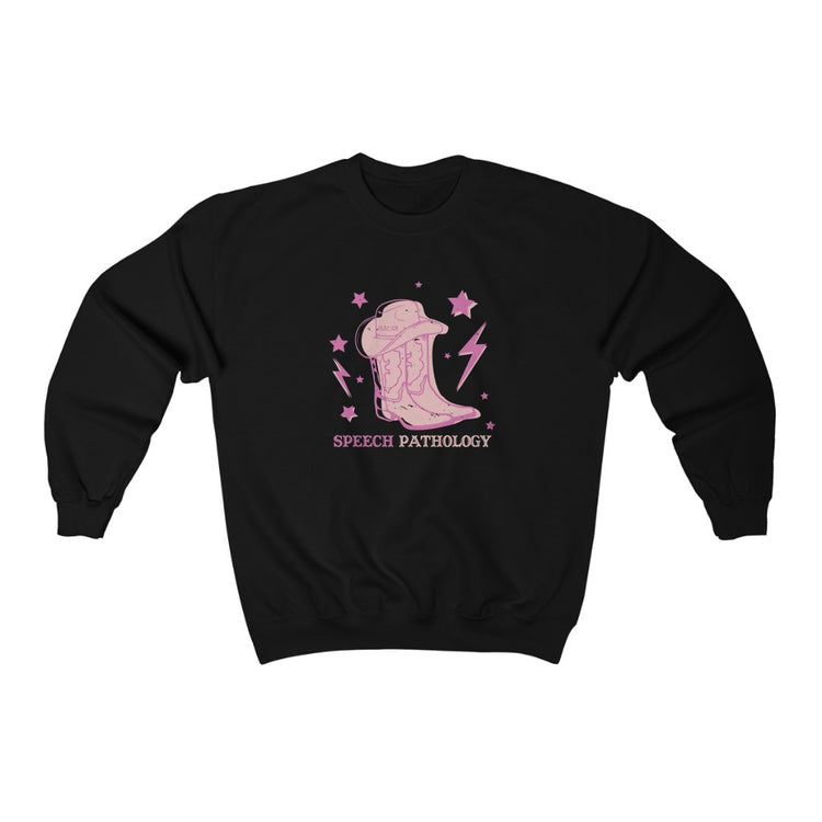 cowboy boots speech path crewneck
