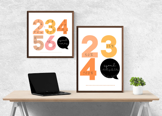 SLP wall art digital download bundle - "speech norms, intelligibility, vocabulary"