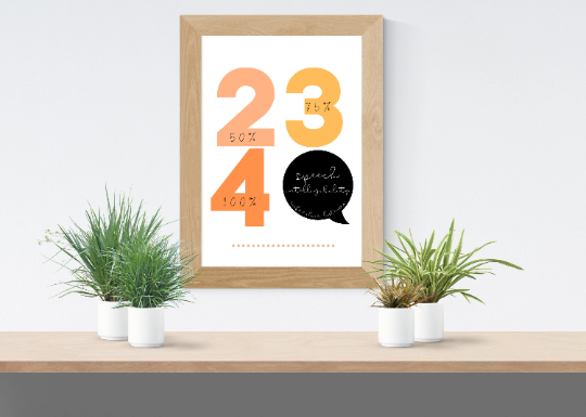 SLP wall art digital download bundle - "speech norms, intelligibility, vocabulary"