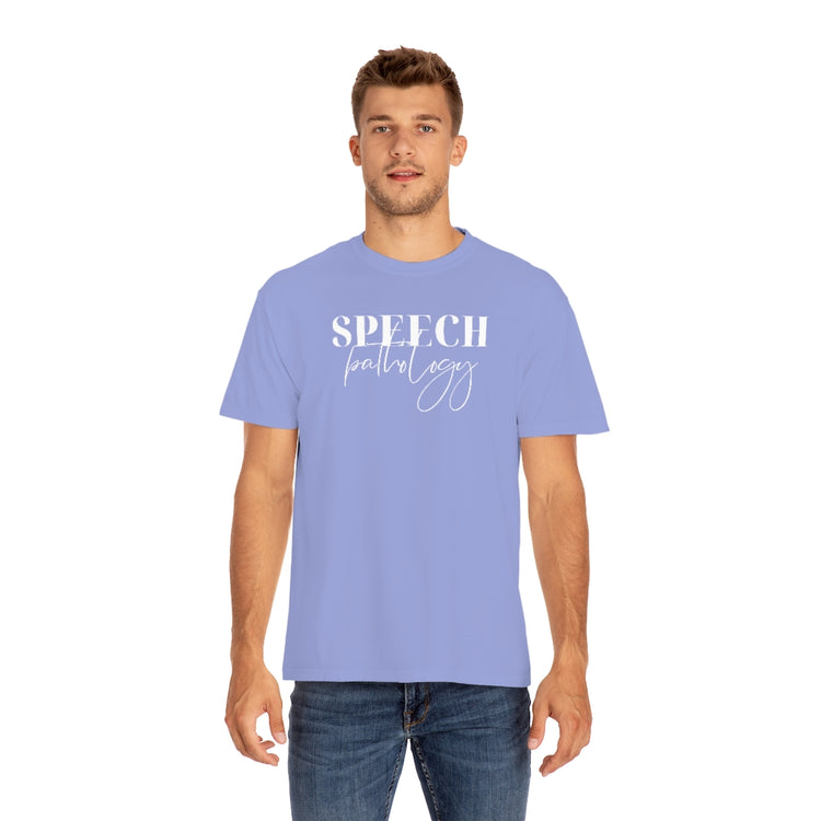 speech pathology cursive comfort colors tee