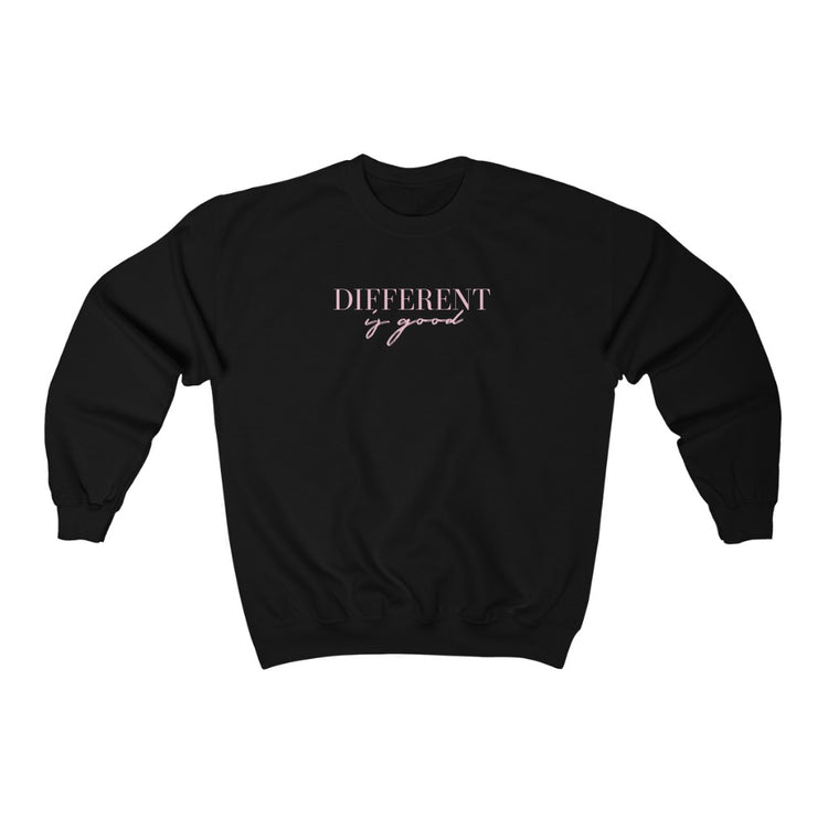 pink different is good crewneck