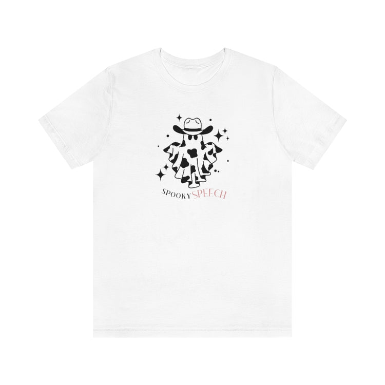 cowboy ghost spooky speech short sleeve tee