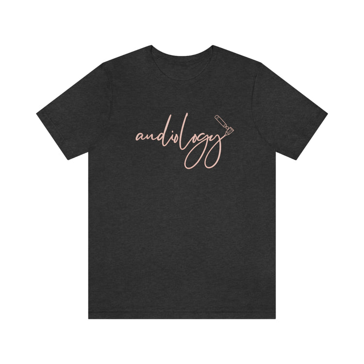 simple audiology otoscope short sleeve tee