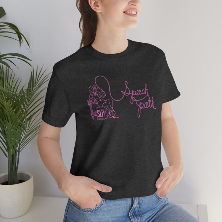 cowgirl rope speech path short sleeve tee
