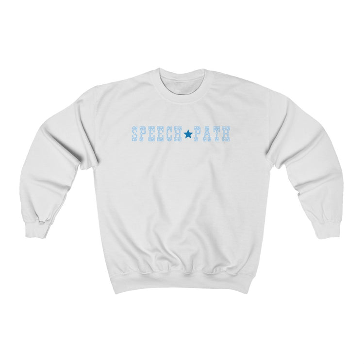 western star speech pathology blue crewneck