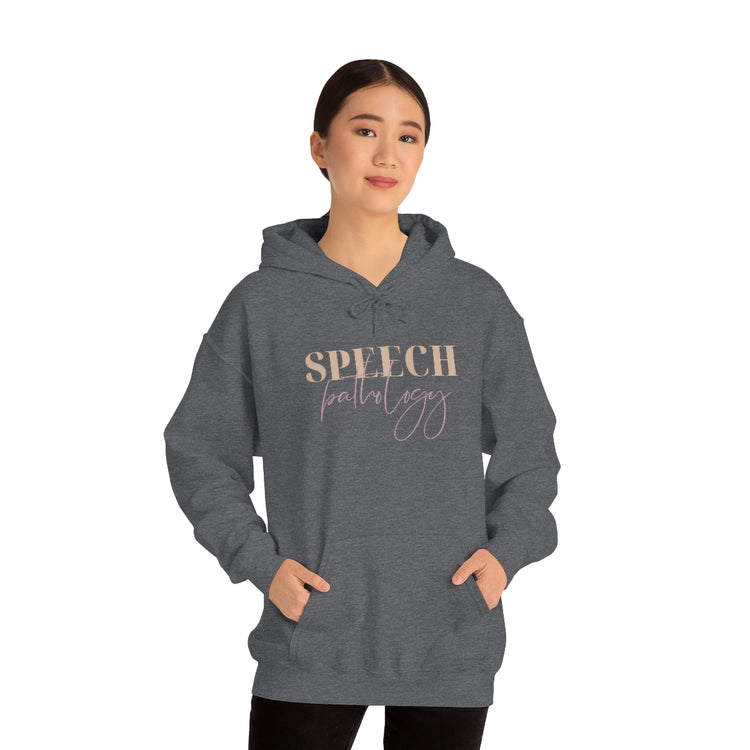speech pathology neutral and purple hoodie