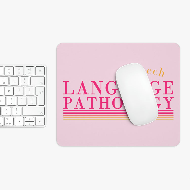 speech pathology lines pink mousepad