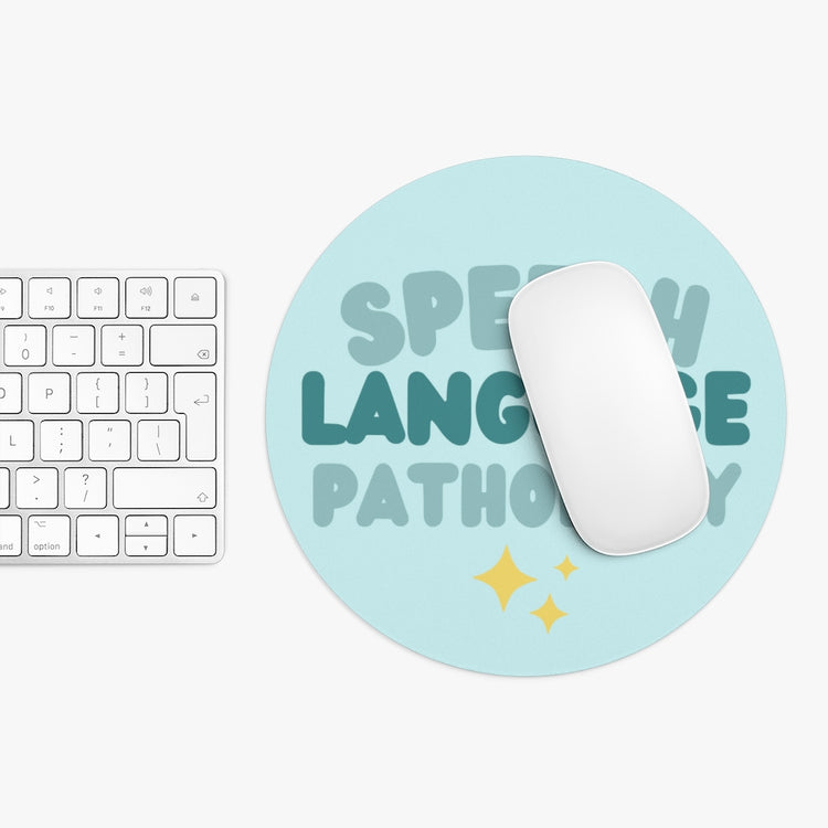 speech language pathology blue block mouse pad