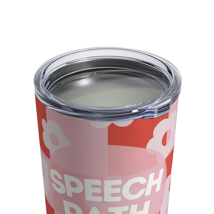 speech path retro flower 10oz tumbler