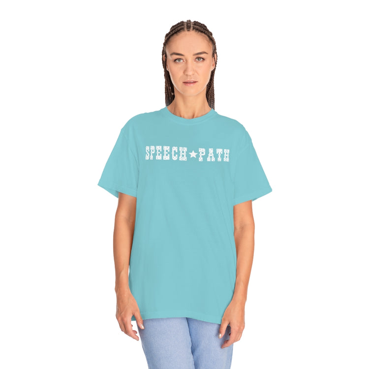speech path western comfort colors tee